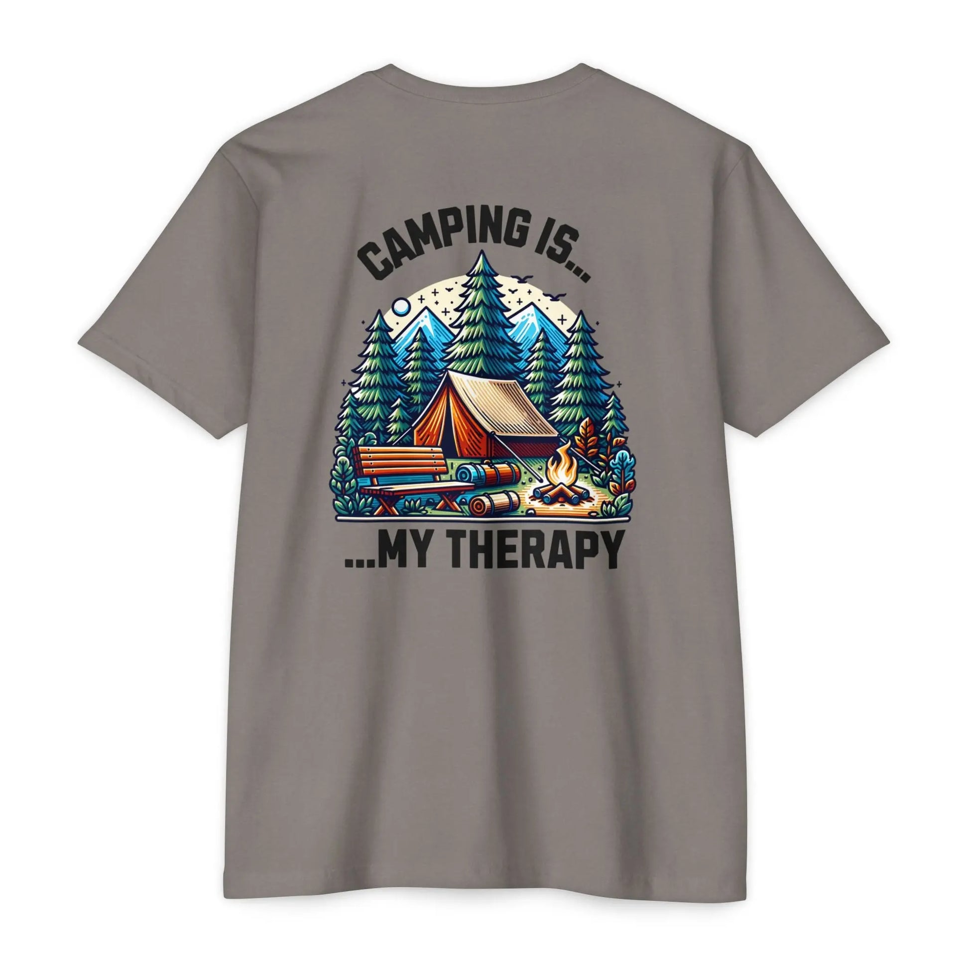 Camping Therapy Unisex T-Shirt | Nature Lover Gift | Adventure Tee | Outdoor Activities Shirt | Perfect for Camping Enthusiasts Printify