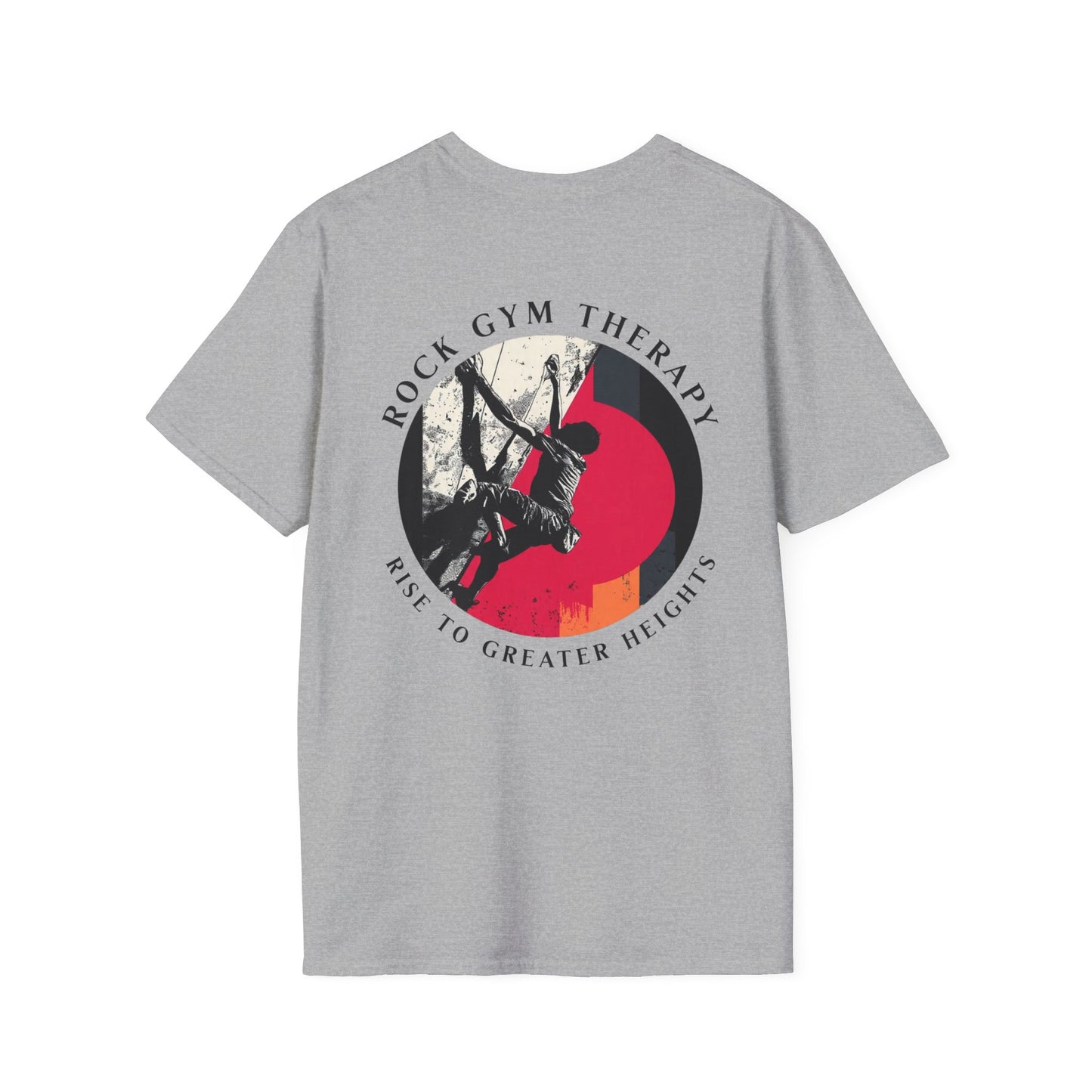 Rock Gym Therapy T-Shirt — Rise to Greater Heights Climbing Tee