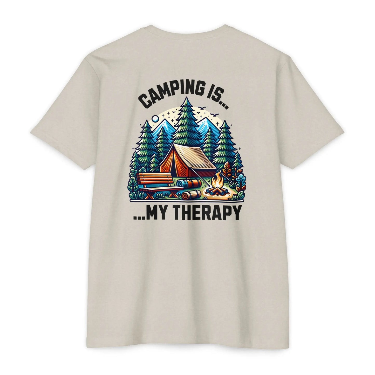 Camping Therapy Unisex T-Shirt | Nature Lover Gift | Adventure Tee | Outdoor Activities Shirt | Perfect for Camping Enthusiasts Printify