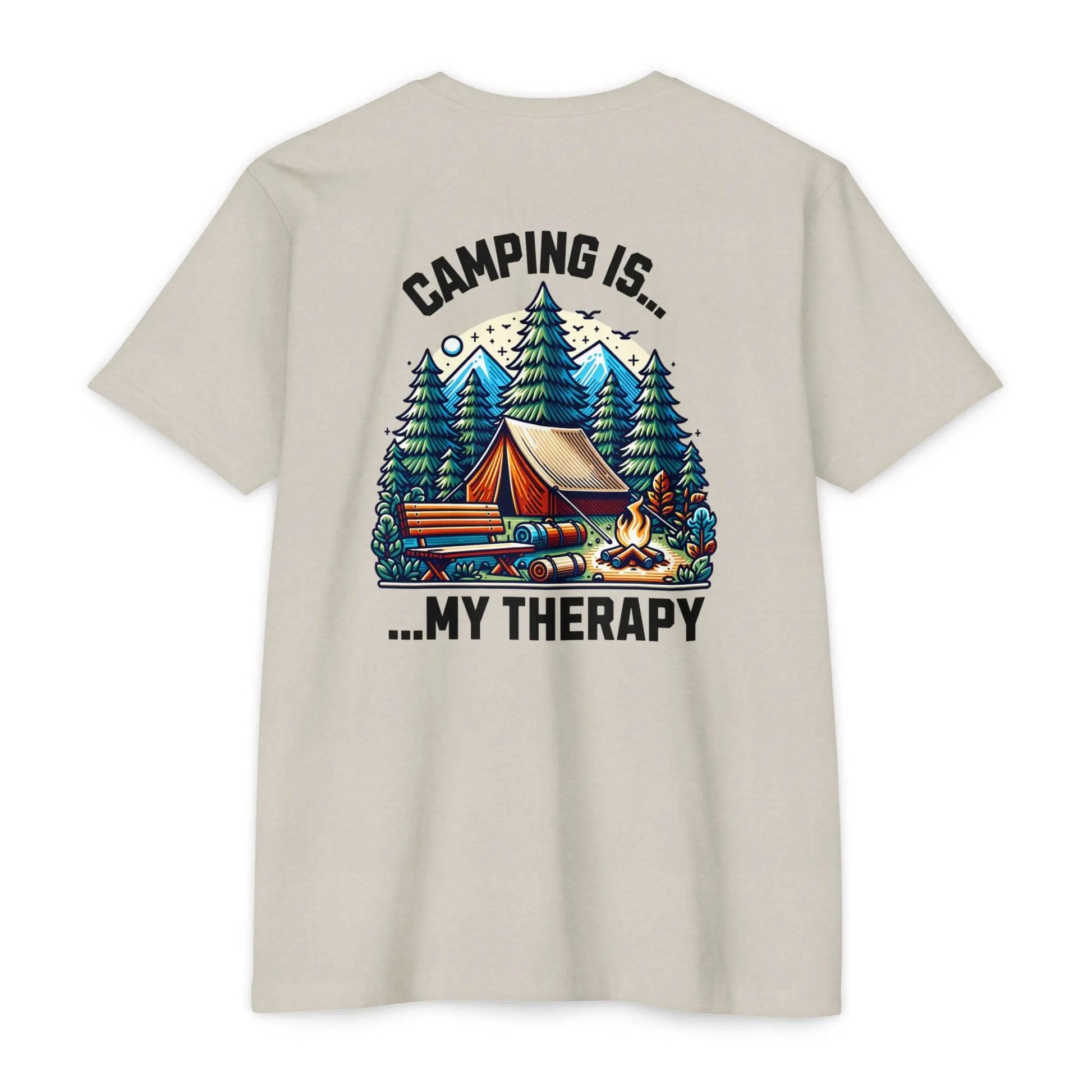 Camping Therapy Unisex T-Shirt | Nature Lover Gift | Adventure Tee | Outdoor Activities Shirt | Perfect for Camping Enthusiasts Printify